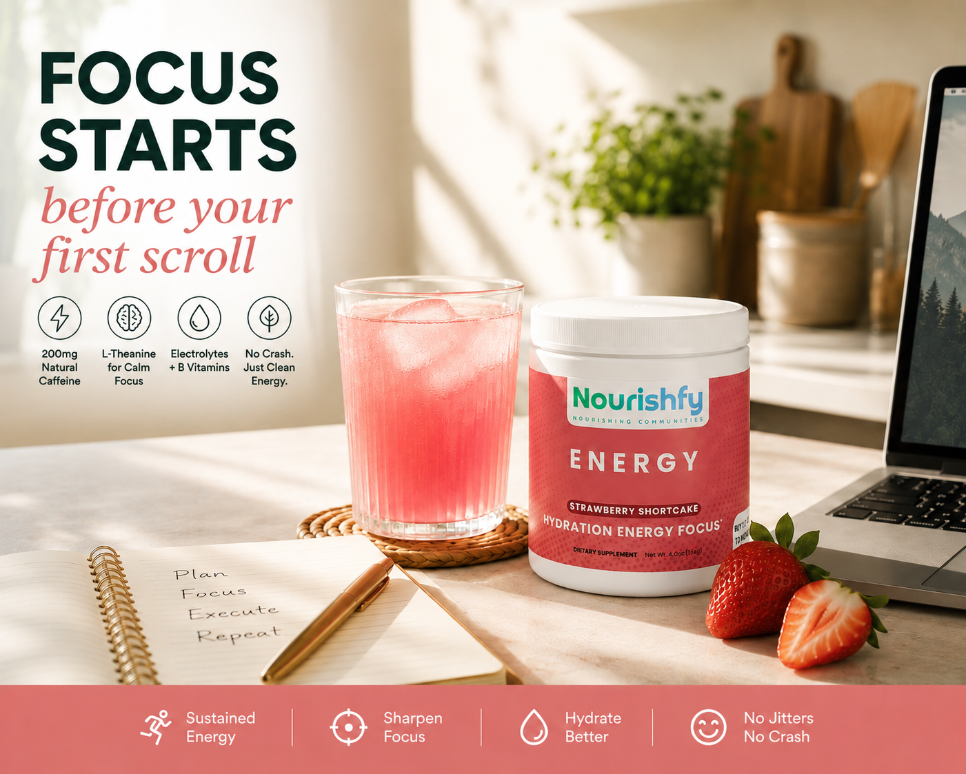 Energy Powder (Strawberry Shortcake)